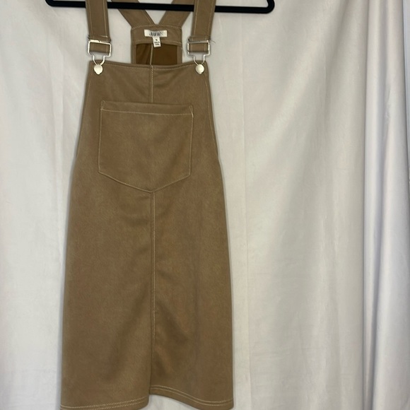 A.U.W. SUEDE OVERALL DRESS (M) - Picture 1 of 5